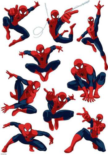 Spiderman Edible Icing Character Sheet - Click Image to Close